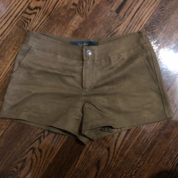 Jessica Simpson Faux Suede Brown Shorts - Picture 1 of 4